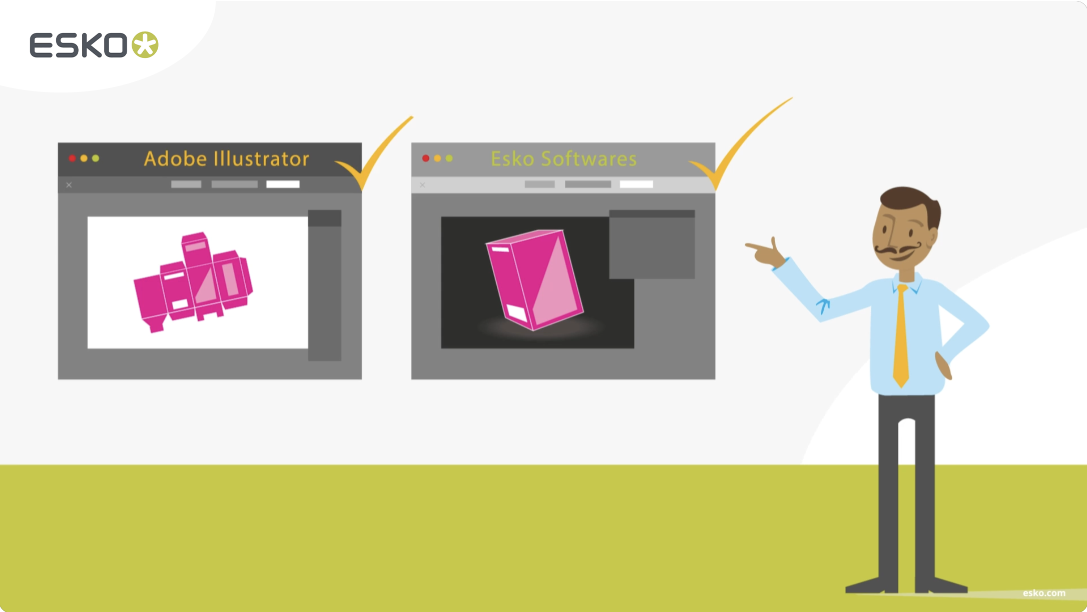 Esko Share & Approve Illustrated Animation
